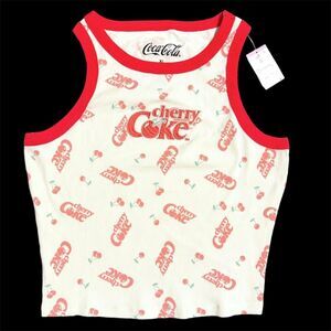 NWT Y2K Coca-Cola Cherry Coke Racerback Ribbed Tank Top Women's XL MSRP $22.99